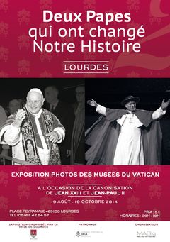 Affiche expo Lourdes photos Musées du Vatican canonisation Papes_240_0
