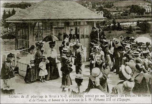 El rey Alfonso XIII en Lourdes